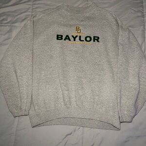 Baylor University Men's Gray Crewneck Sweater